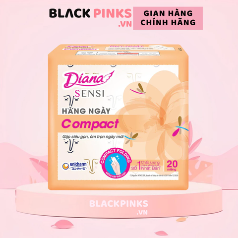 Băng vệ sinh Diana hàng ngày Sensi Compact gói 20 - 40 miếng