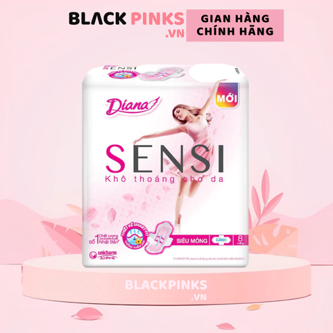 Băng vệ sinh Diana Sensi siêu mỏng cánh gói 8 - 20 miếng