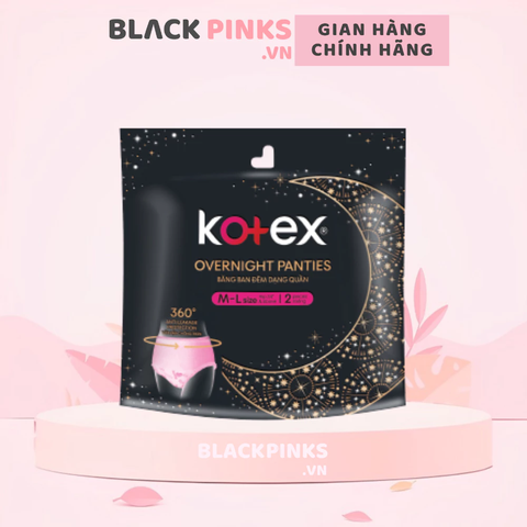 Băng vệ sinh kotex đêm dạng quần size M-L 2 Miếng