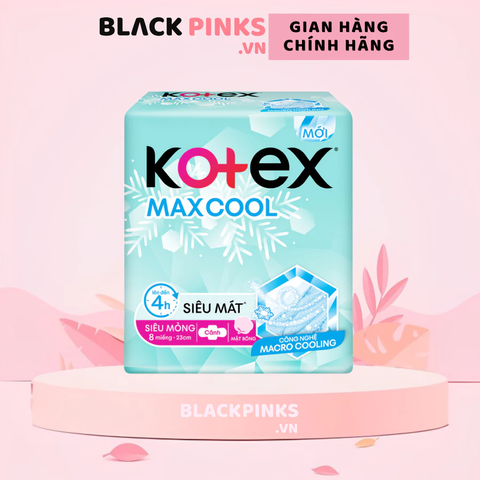 Băng vệ sinh Kotex max cool siêu mỏng cánh 8 miếng