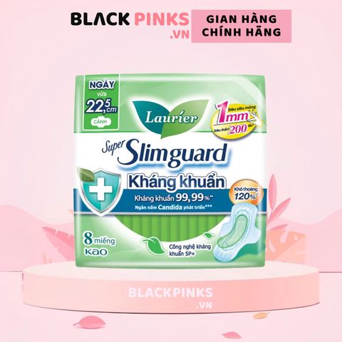 Băng vệ sinh Laurier siêu mỏng cánh kháng khuẩn 22.5cm 8/16 miếng