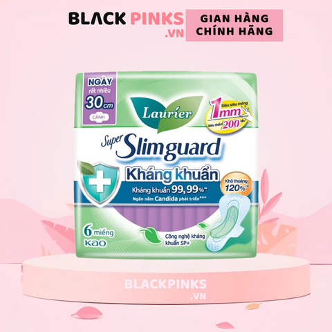 Băng vệ sinh Laurier siêu mỏng cánh kháng khuẩn 30cm 6 miếng