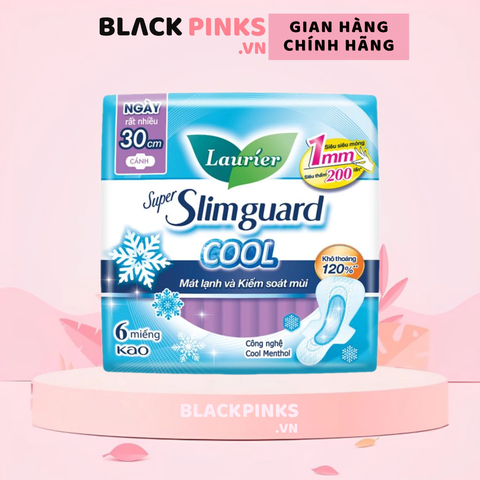 Băng vệ sinh Laurier siêu mỏng mát lạnh và kiểm soát mùi 30cm 6 miếng