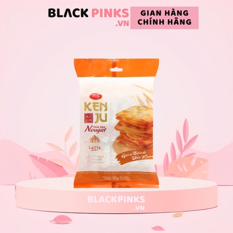 Bánh quy kem dẻo Richy Kenju Nougat Latte vị cà phê trứng gói 155g