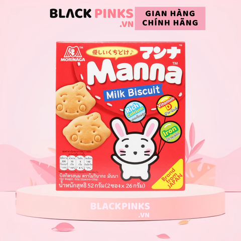 Bánh quy sữa Morinaga Manna vị sữa 52g dành cho bé trên 6 tháng tuổi