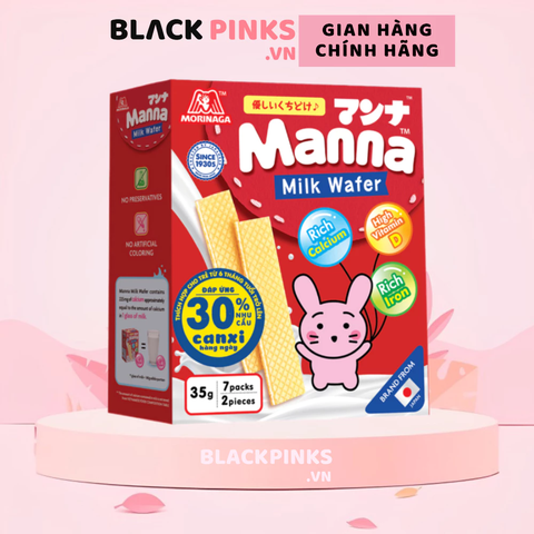 Bánh xốp sữa Morinaga Manna vị sữa 35g dành cho bé trên 7 tháng tuổi