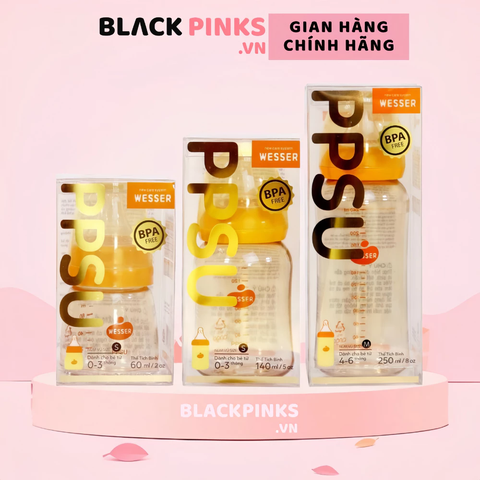 Bình sữa Wesser PPSU cổ hẹp 60ml/ 1400ml/ 250ml