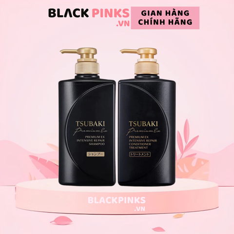 Bộ gội xả Tsubaki phục hồi hư tổn nặng & giảm gãy rụng 490ml x 2