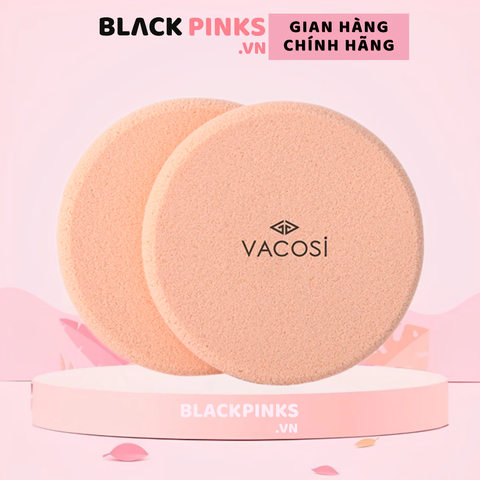 Bông phấn ướt Vacosi tròn nhỏ BP03 (bịch 2 cái)
