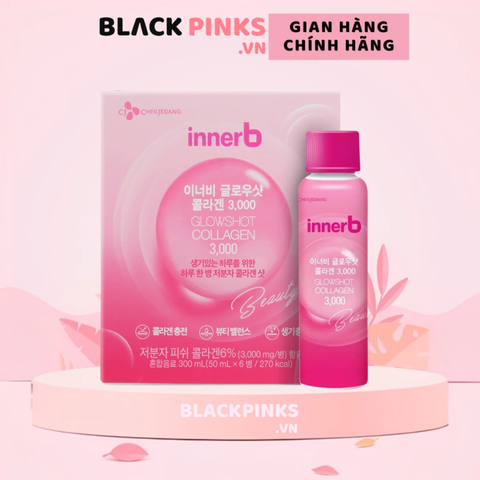 Hộp 6 chai nước uống Innerb Collagen Vitamin C sáng da (50mlx6)