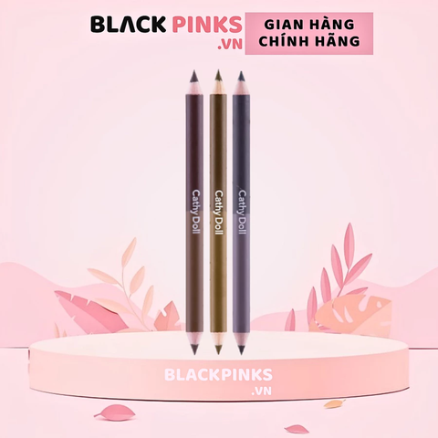 Chì kẻ mày Cathy Doll 2 trong 1 - #01 Dark Brown/#02 Cherry Brown/#03 Gray Brown 1g+1g