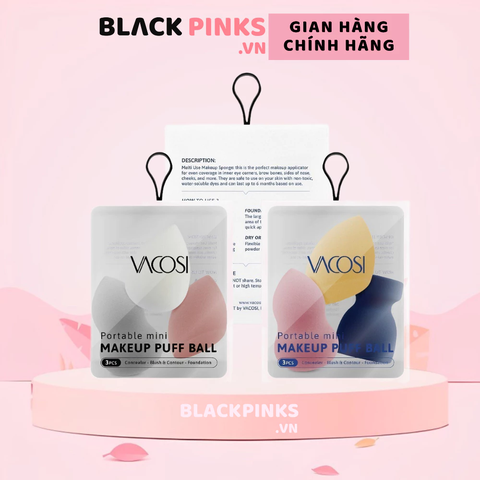 Combo 3 bông trang điểm mini Vacosi PH05-01/PH05-02