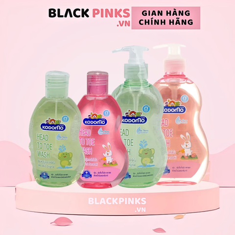 Dầu tắm & gội 2in1 cho bé Kodomo chiết xuất mầm lúa mì/Pink Hanabaki tinh dầu hoa trà 200ml/400ml (dành cho mọi độ tuổi)