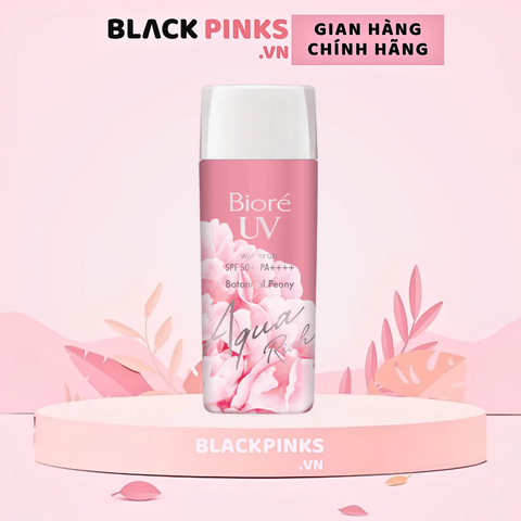 Gel chống nắng Bioré màng nước dưỡng ẩm hương hoa mẫu đơn 90ml