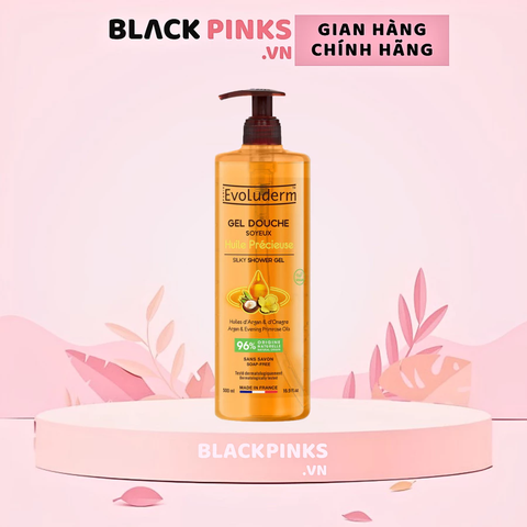 Gel tắm Evoluderm tinh dầu Argan và hoa anh thảo 500ml