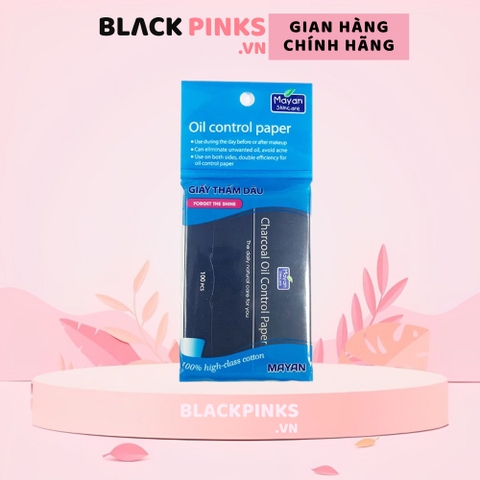 Giấy thấm dầu Mayan than hoạt tính (100 tờ/gói)