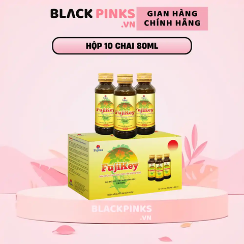 Hộp 10 chai nước uống hỗ trợ hỗ trợ giải độc gan và giải rượu Fujikey 80M