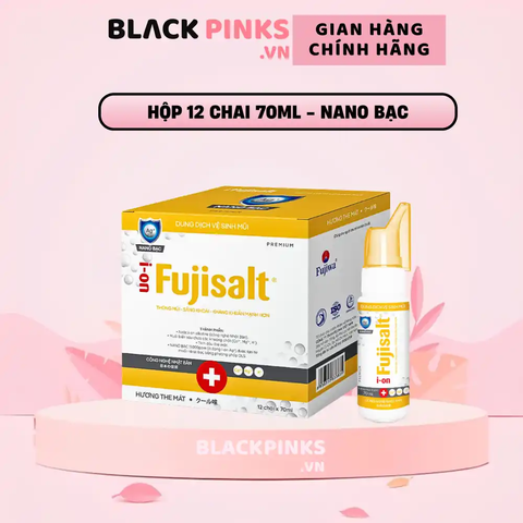 Hộp 12 chai dung dịch vệ sinh mũi Fujisalt Nano bạc 70ml