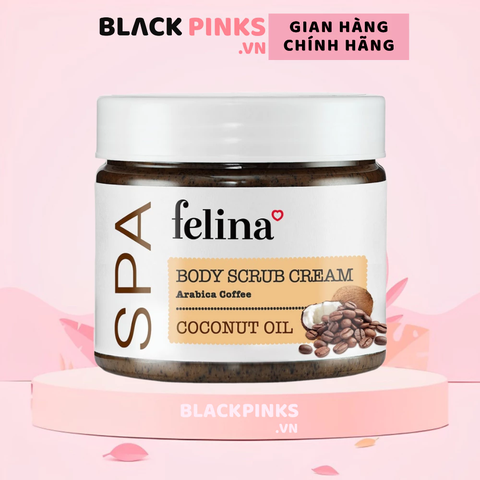 Kem tắm tẩy tế bào chết Felina cà phê & tinh dầu dừa 400g