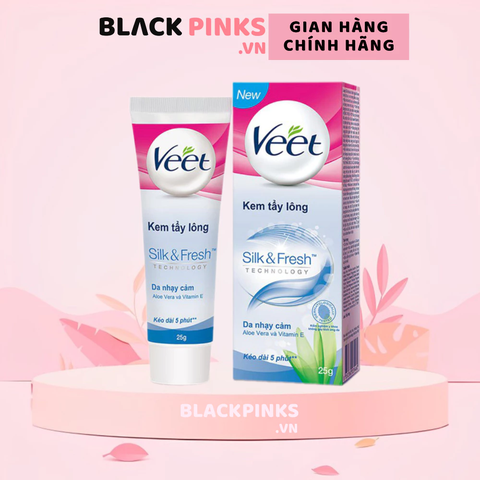 Kem tẩy lông Veet Silk & Fresh dành cho da nhạy cảm 25g/50g