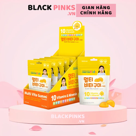 Kẹo dẻo dinh dưỡng Condiion Kids multi vita gummi + curcumin (Hộp 5 gói x 18 viên)