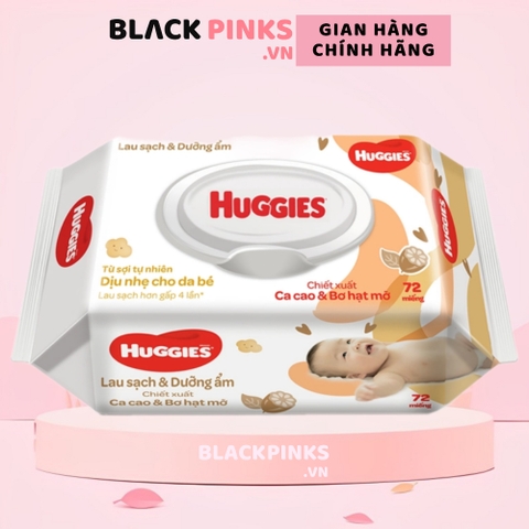 Khăn ướt Huggies Nourishing Clean không mùi gói 72 miếng