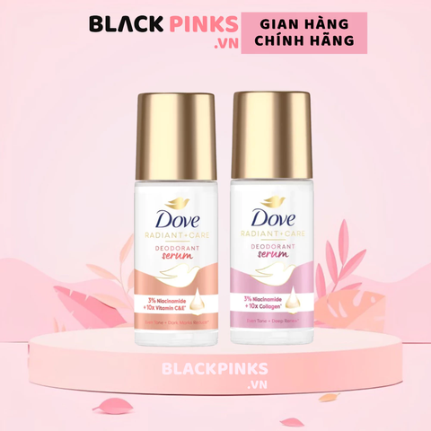 Lăn ngăn mùi Dove tinh chất serum thu nhỏ lỗ chân lông/sáng mịn đều màu 45ml