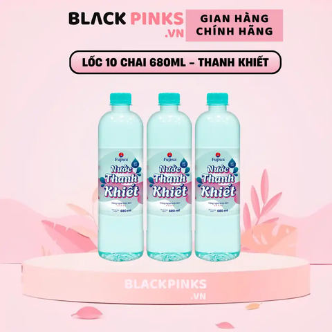 Lốc 10 chai nước thanh khiết pha sữa và uống thuốc Fujiwa 680ml