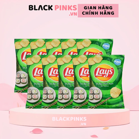 Lốc 10 gói snack khoai tây Lay's vị tảo biển Nori 54g