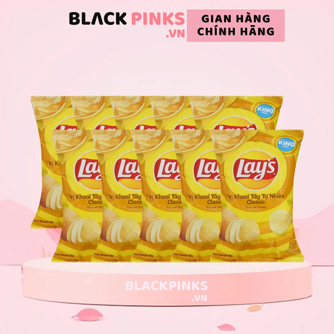 Lốc 10 gói snack khoai tây Lay's vị tự nhiên 54g