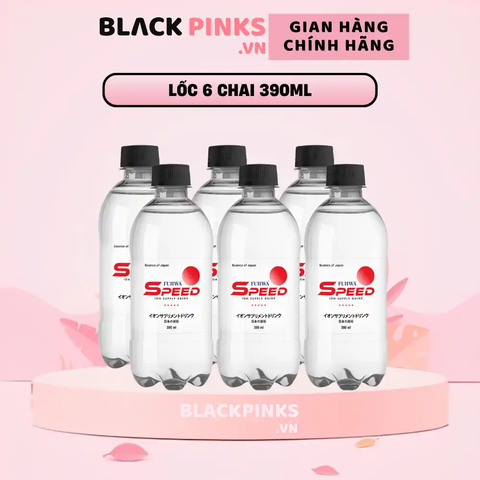 Lốc 12 chai nước uống bổ sung ion Fujiwa Speed 390ml