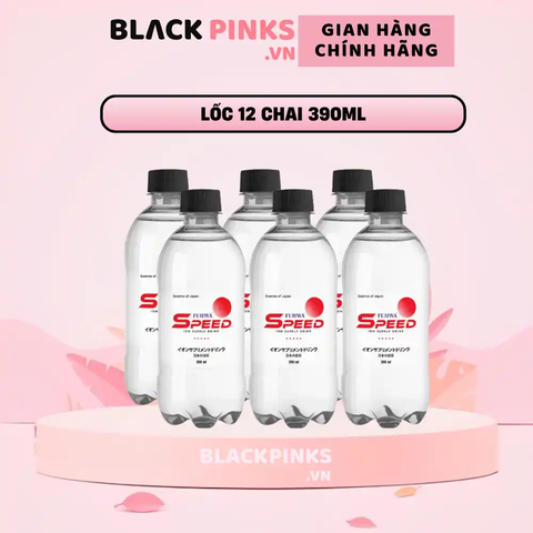 Lốc 12 chai nước uống bổ sung ion Fujiwa Speed 390ml