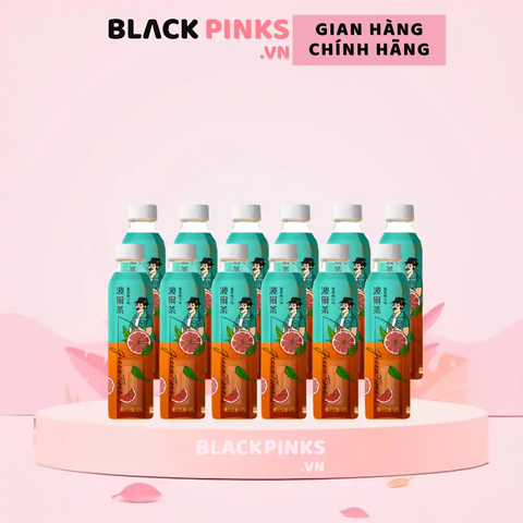 Lốc 12 chai trà Green Time hương bưởi 580ml