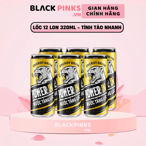 Lốc 12 lon nước tăng lực Power In 320ml