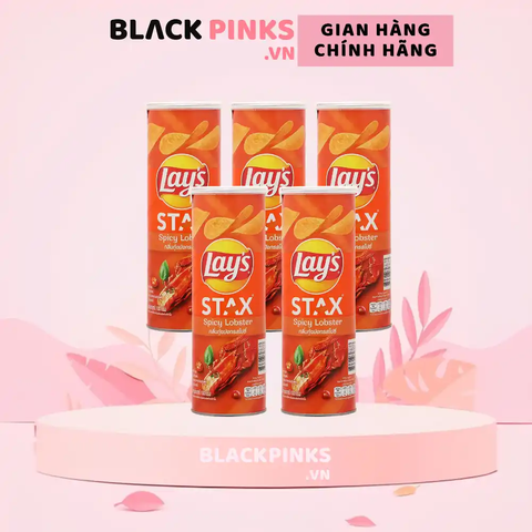 Lốc 5 hộp snack khoai tây Lay's Stax vị tôm hùm nướng 100g
