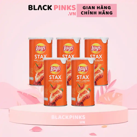 Lốc 5 hộp snack khoai tây Lay's Stax vị tôm hùm nướng 65g