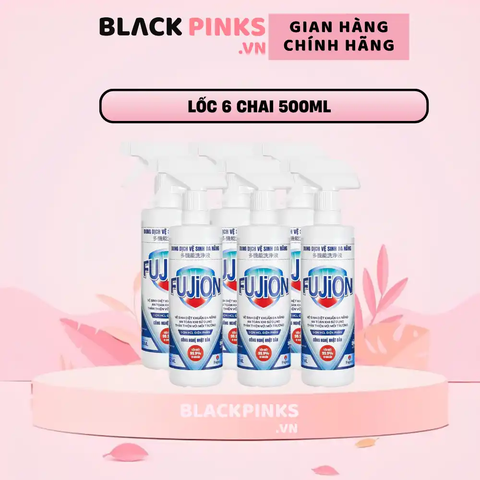 Lốc 6 chai dung dịch vệ sinh diệt khuẩn đa năng Fujion 500ml