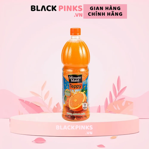 Lốc 6 chai nước cam có tép Teppy Minute Maid 1L