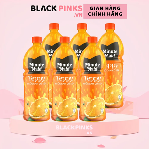 Lốc 6 chai nước cam có tép Teppy Minute Maid 327ml
