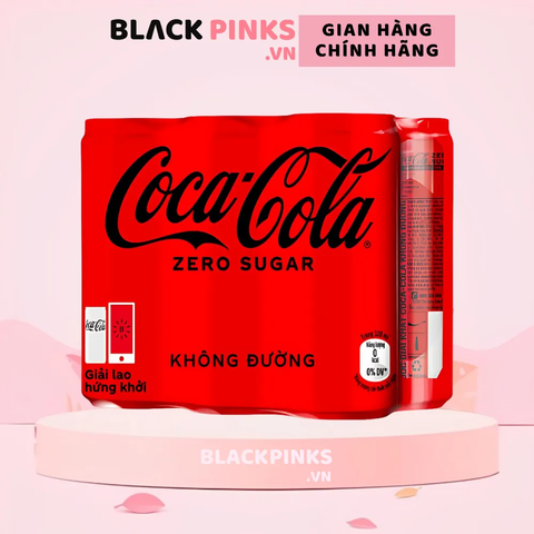 Lốc 6 chai nước ngọt Coca Cola zero sugar 320ml