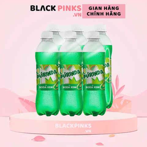 Lốc 6 chai nước ngọt Mirinda soda kem 390ml