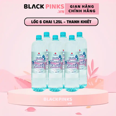 Lốc 6 chai nước thanh khiết pha sữa và uống thuốc Fujiwa 1.25L