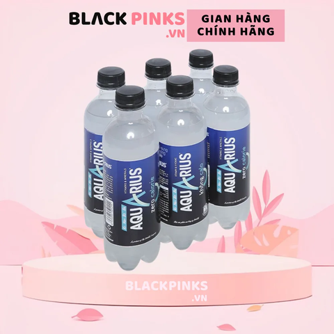 Lốc 6 chai nước uống vận động không calo Aquarius Zero 390ml