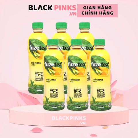 Lốc 6 chai trà chanh sả Fuzetea+ 350ml