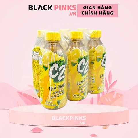 Lốc 6 chai trà xanh C2 hương chanh 355ml