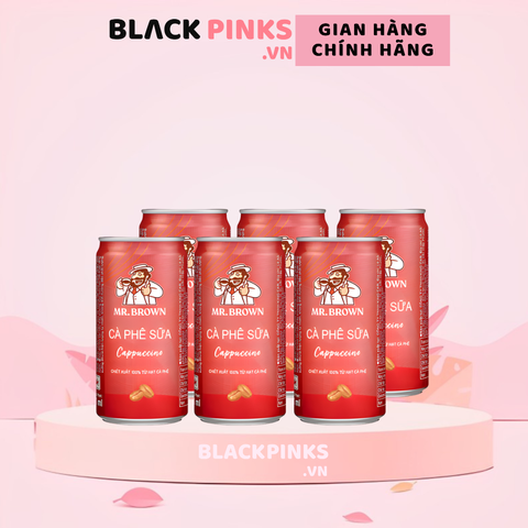 Lốc 6 lon cà phê Mr.Brown Cappuccino 240ml