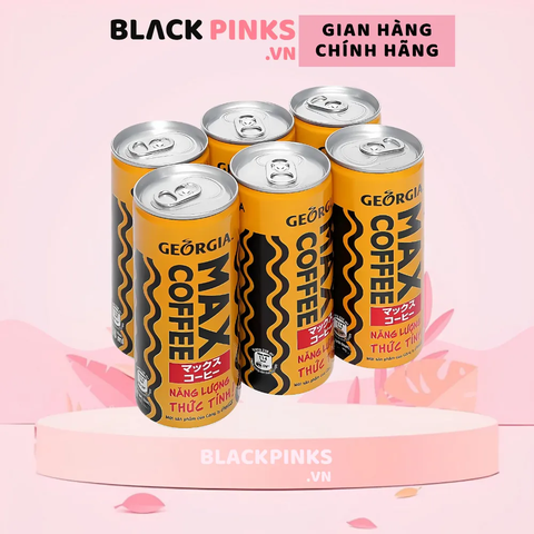 Lốc 6 lon cà phê sữa Georgia Max Coffee 180ml