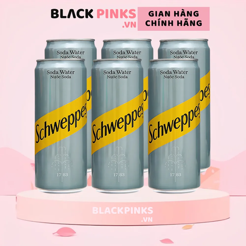 Lốc 6 lon nước soda Schweppes không đường 320ml