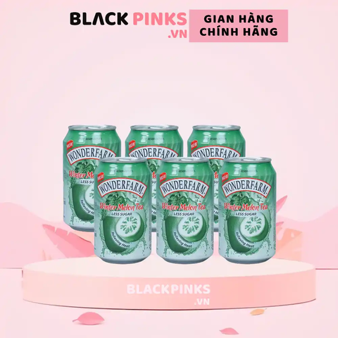 Lốc 6 lon trà bí đao Wonderfarm ít đường lon 310 ml