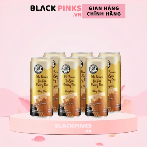 Lốc 6 lon trà sữa Mr.Brown đường đen 320ml
